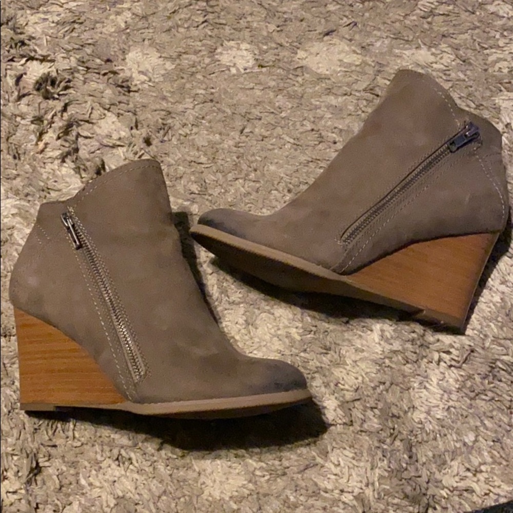 Tan booties